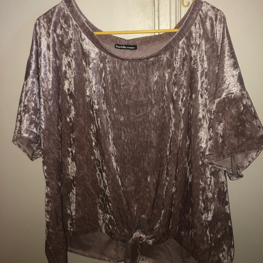 Faux suede top!